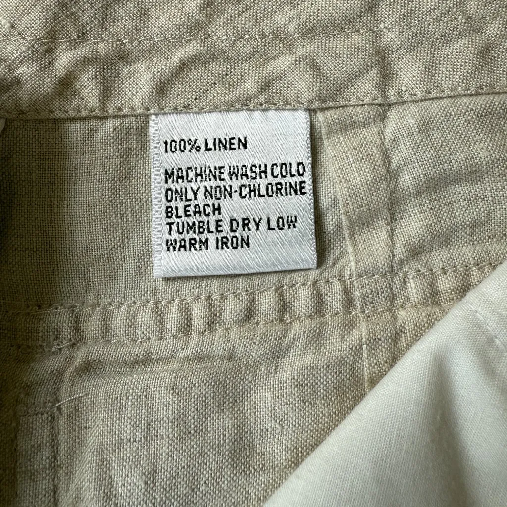 Talbots cream colored shorts button zip drawstring closure and pockets size 2 - Image 6