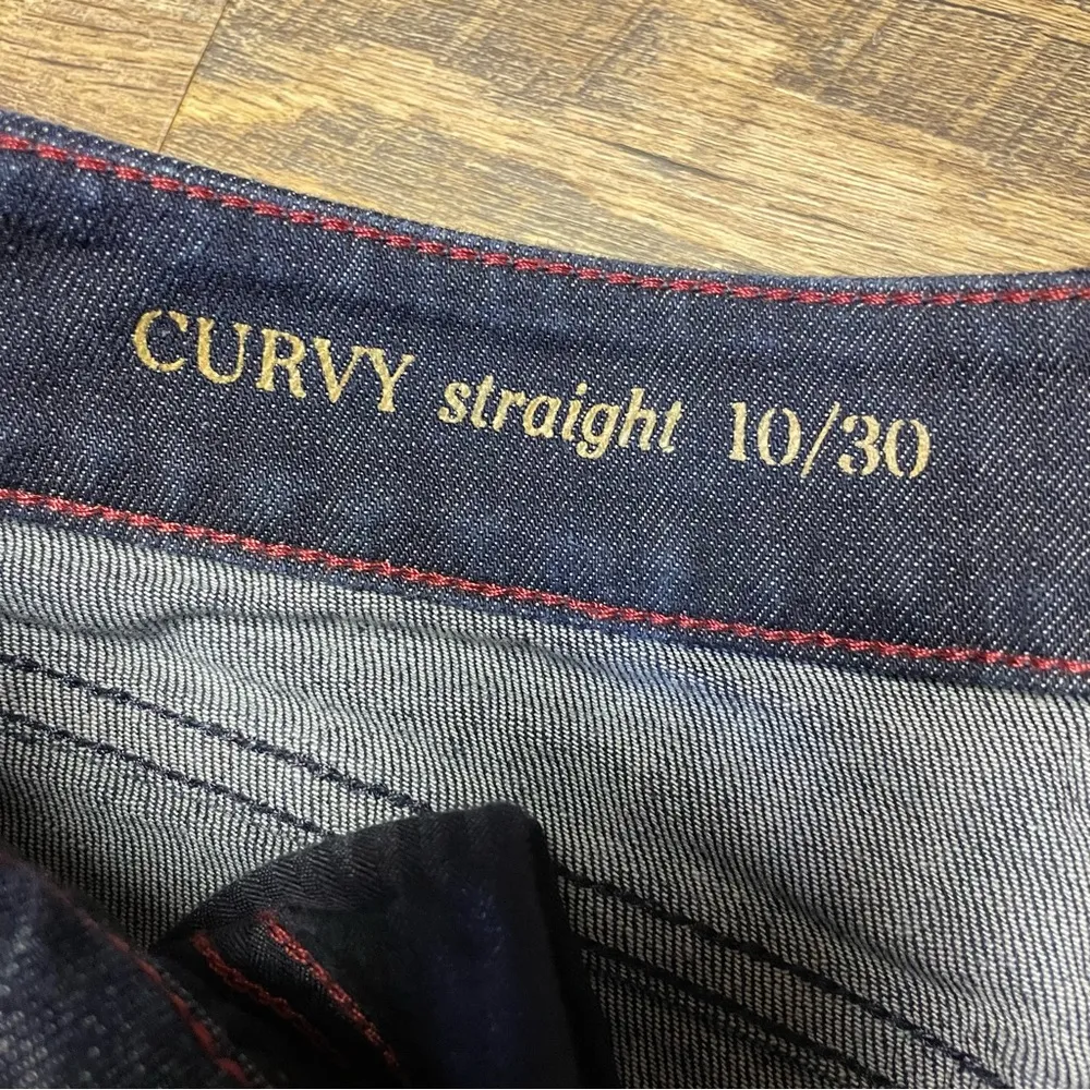 Talbots Jeans Women 10/30 Blue Curvy Fit Straight Leg Ankle Crop Denim Dark Blue - Image 4