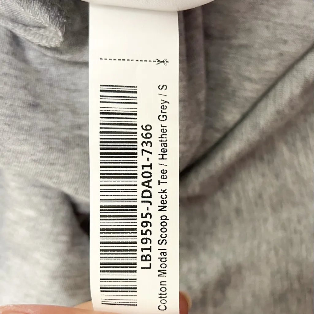 Quince Heather Grey Scoop Neck Short Sleeve Modal Cotton Blend T Shirt Small New - Image 7