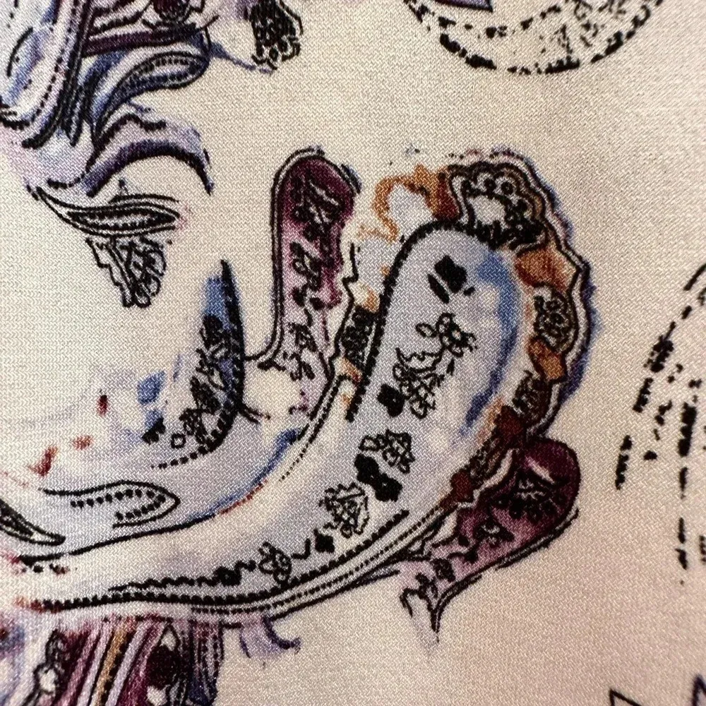 White House Black Market Dolman Sleeve Lace Boho Lace Up Paisley Size Small S - Image 8