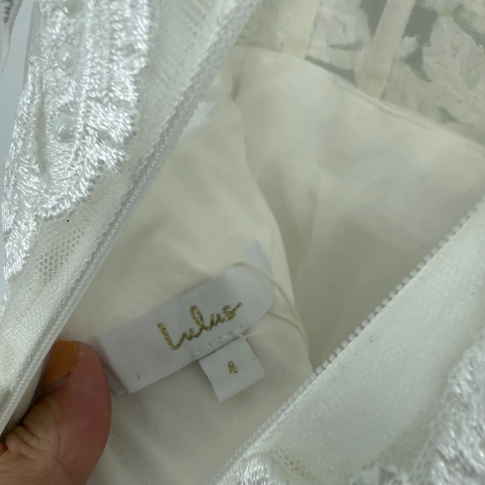 Lulus White Floral Lace V - Image 8