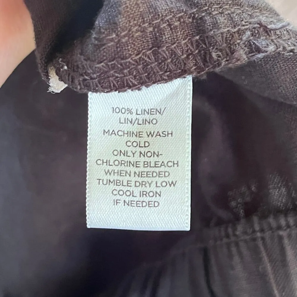 Lou & Grey Women's Black 100% Linen Mini Skirt Size S - Image 6