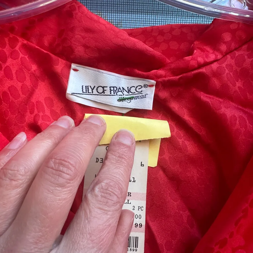 Vintage Lily Of France 2 piece pajama set Size small New with tags - Image 2