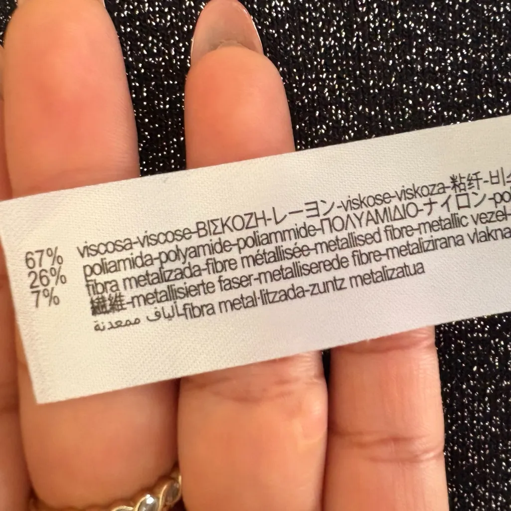 ZARA  Shimmering Black Top - Image 4