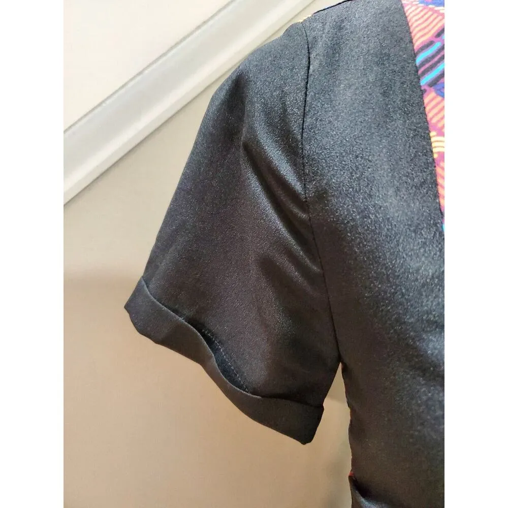 Everly Women's Multicolor Polyester Round Neck Short Sleeve Knee Length Dress S - Image 5