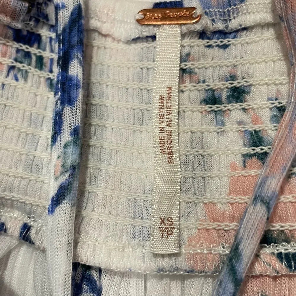 Free People Mirage Floral Printed Babydoll Minidress - White Multi - XS - Image 9