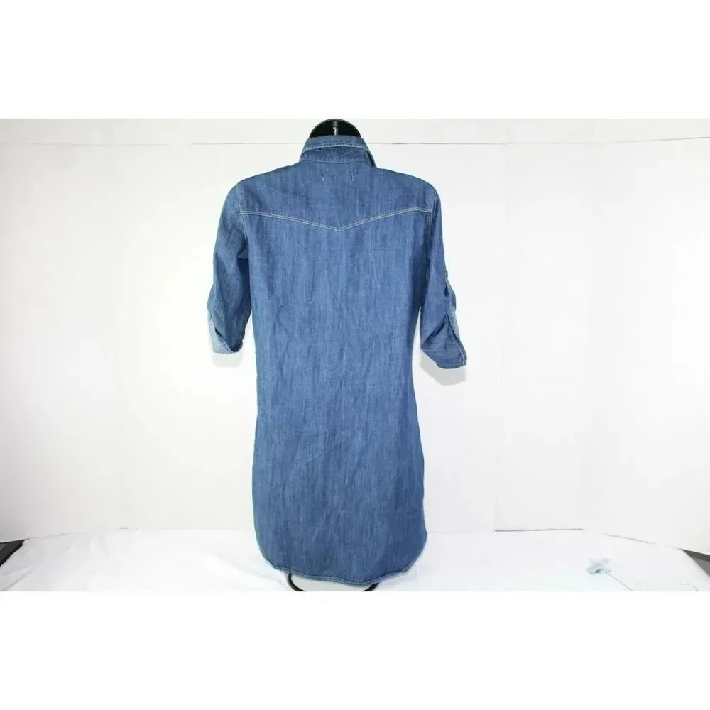 ladies MANGO long jean jacket size XXS - Image 3