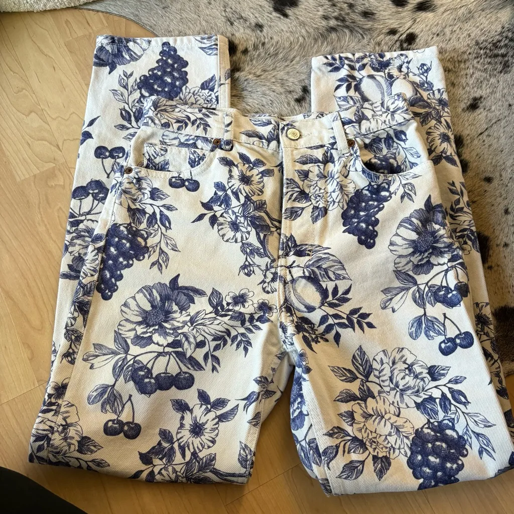 REFORMATION Cynthia Toile High Rise Jeans‎ In Monaco Size 25 - Image 3