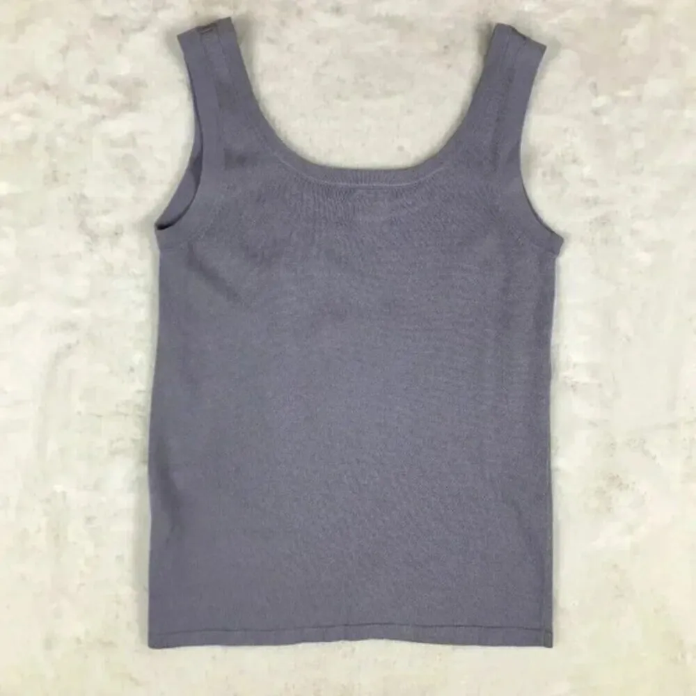 ANNE KLEIN Knit Tank Top, Summit Blue NWT XS - Image 8
