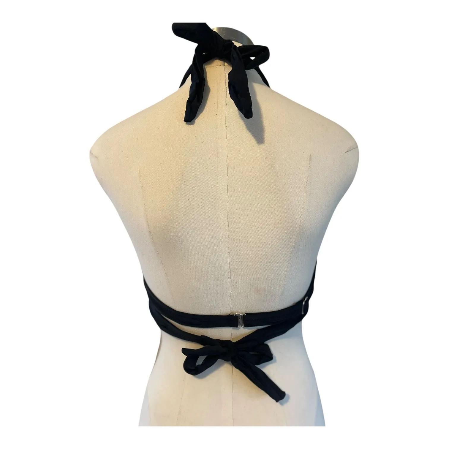 Tempt Me Black Halter Bikini Set | High-Waisted Tummy Control | Size Large | NWT - Image 4