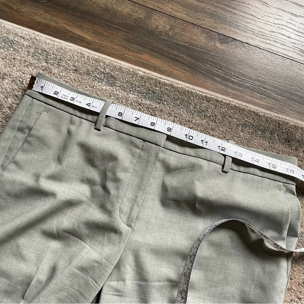 Theory Tapered Straight Leg Mid Rise Minimalist Office Chic Trouser Pants 8 - Image 7