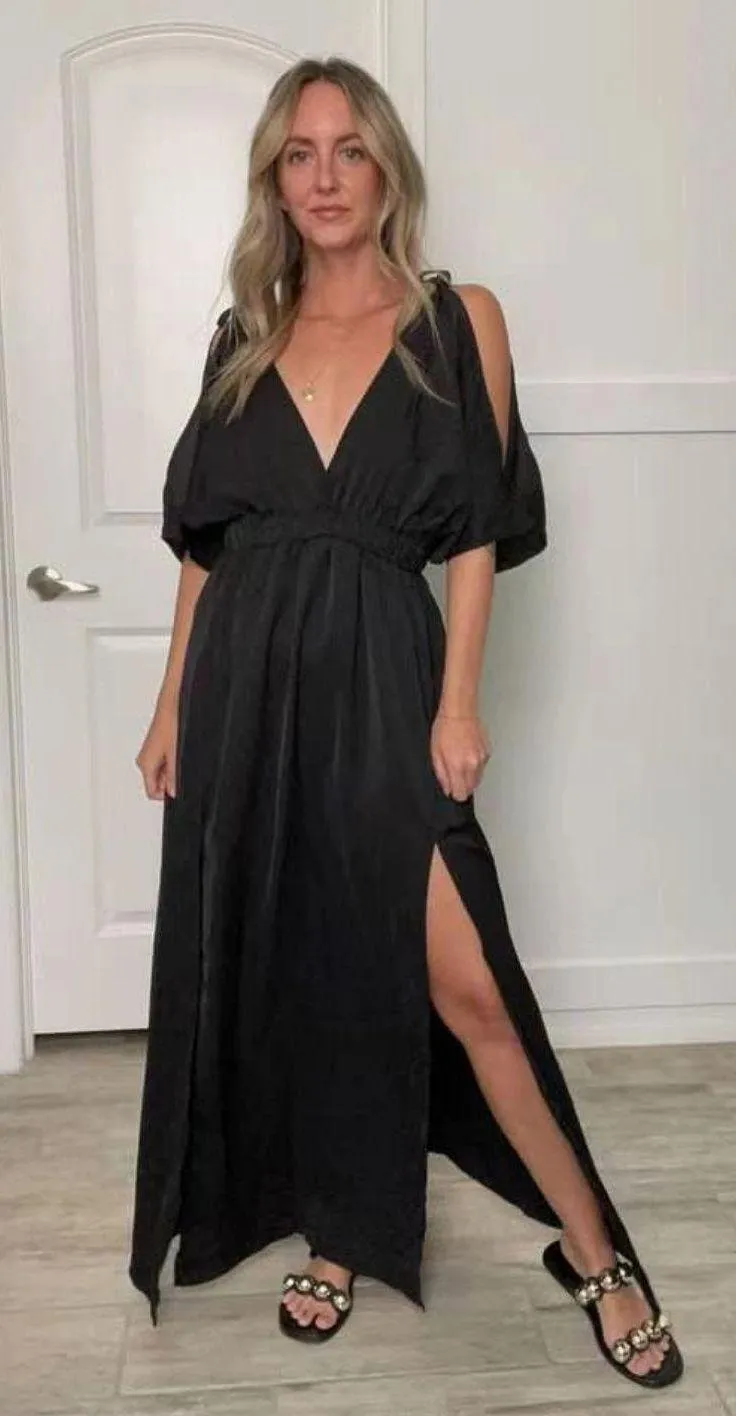 Black Maxi Dress Size L - Image 3