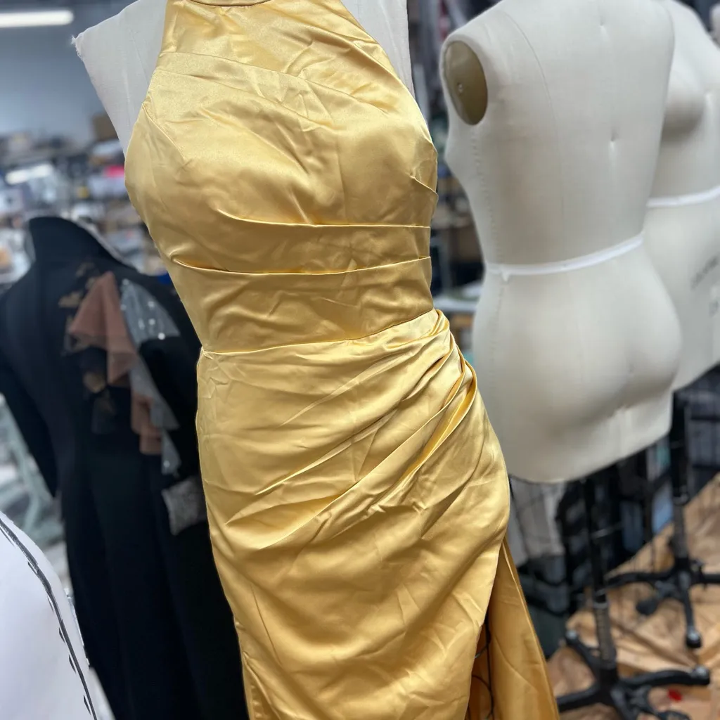 Ladies Formal Gown 12 Yellow - Image 2