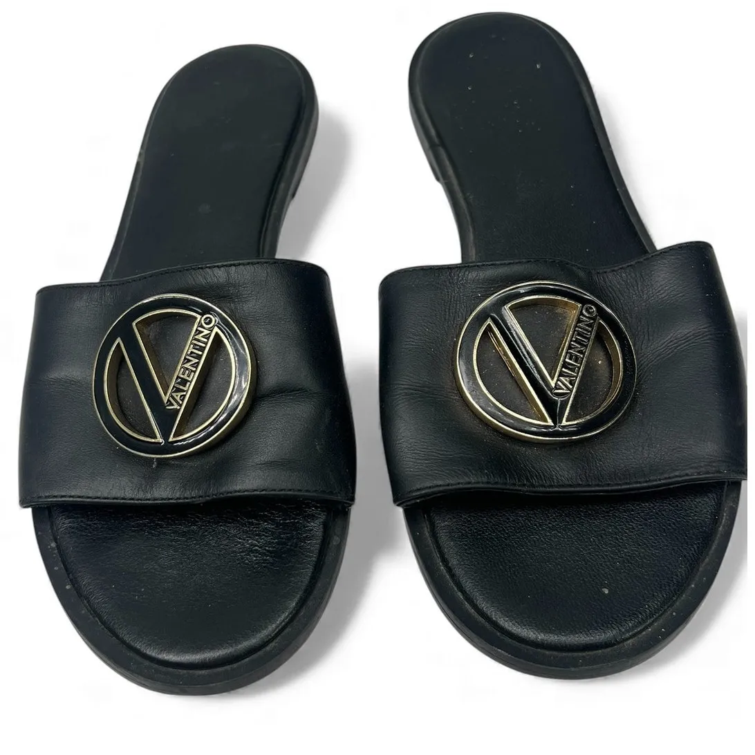 Valentino 7 Bugola Slide Sandal black logo hardware slip - Image 4