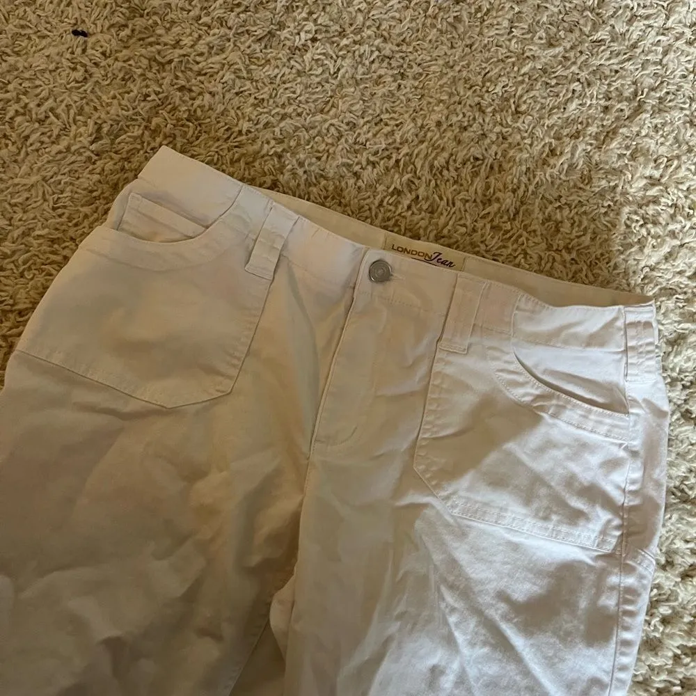 London Jean The Christine Fit White Flare Jeans size 12 - Image 3