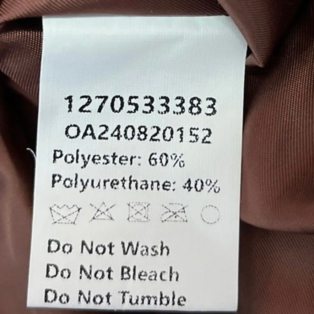 Commense Brown Faux Vegan Leather Mini Zipper Straight Pencil Skirt Size S - Image 5