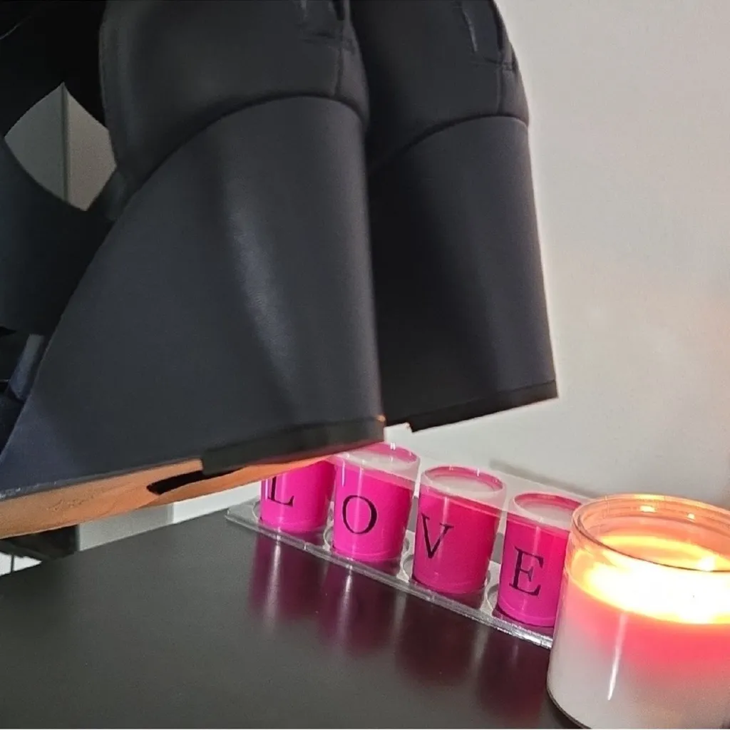 Donald J. Pliner Navy Strappy Wedges Blue Size 10 - Image 3