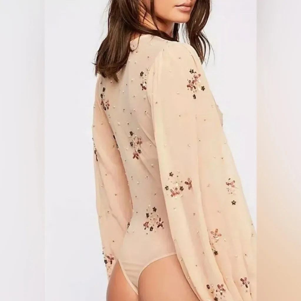 Intimately Free People Siren Song Bejeweled Mesh Bodysuit - Image 3