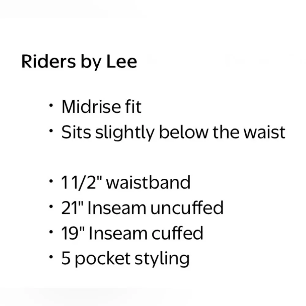LEE Riders Midrise Cuffed Capri Pants Stretch Women’s 8 Icy Blue - Image 10