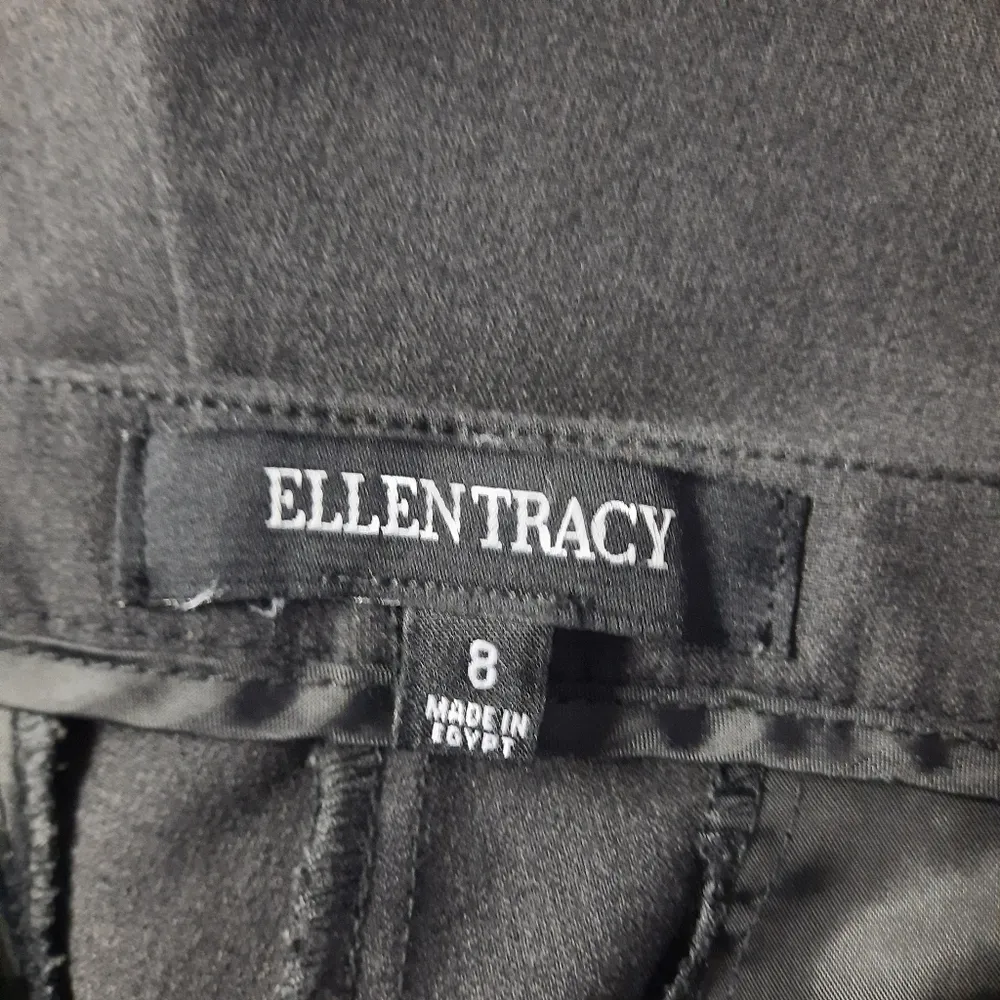 Ellen Tracy Women's Pants Size 8 Gray Dress Slacks Trousers Pockets Career Wear - Image 3