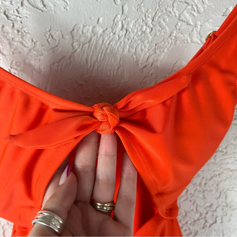 Aeropostal | Tangerine Cut Out One Piece Swimsuit Size S - Image 3