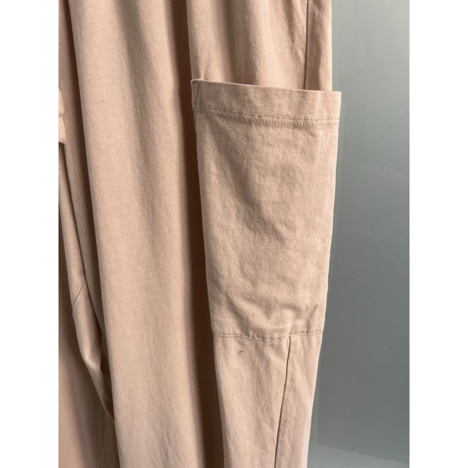 Eberjey Brie Cargo Jumpsuit Antique Rose Size M Cotton Scoop Neck Sleeveless Pink Size M - Image 13