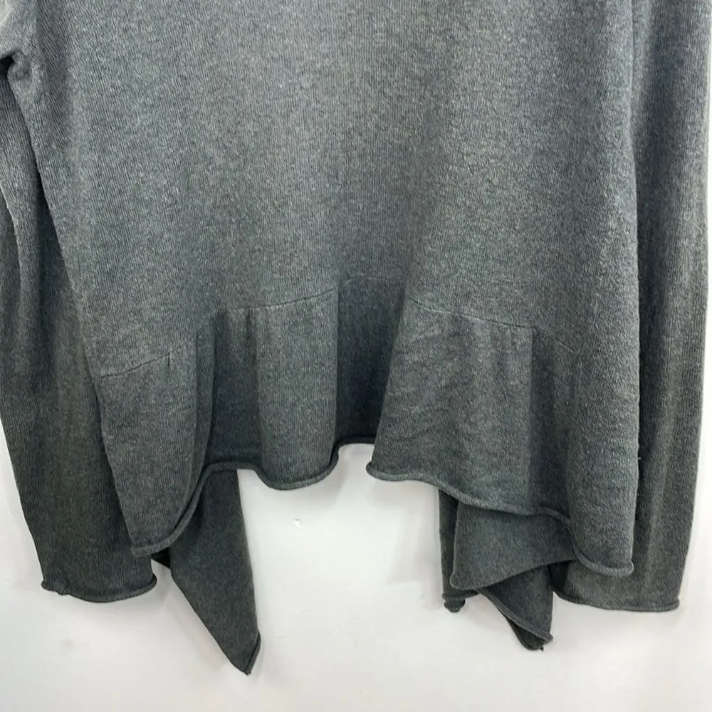 Prana Women's Gray Open Front Sweater waterfall front size Large - Image 7