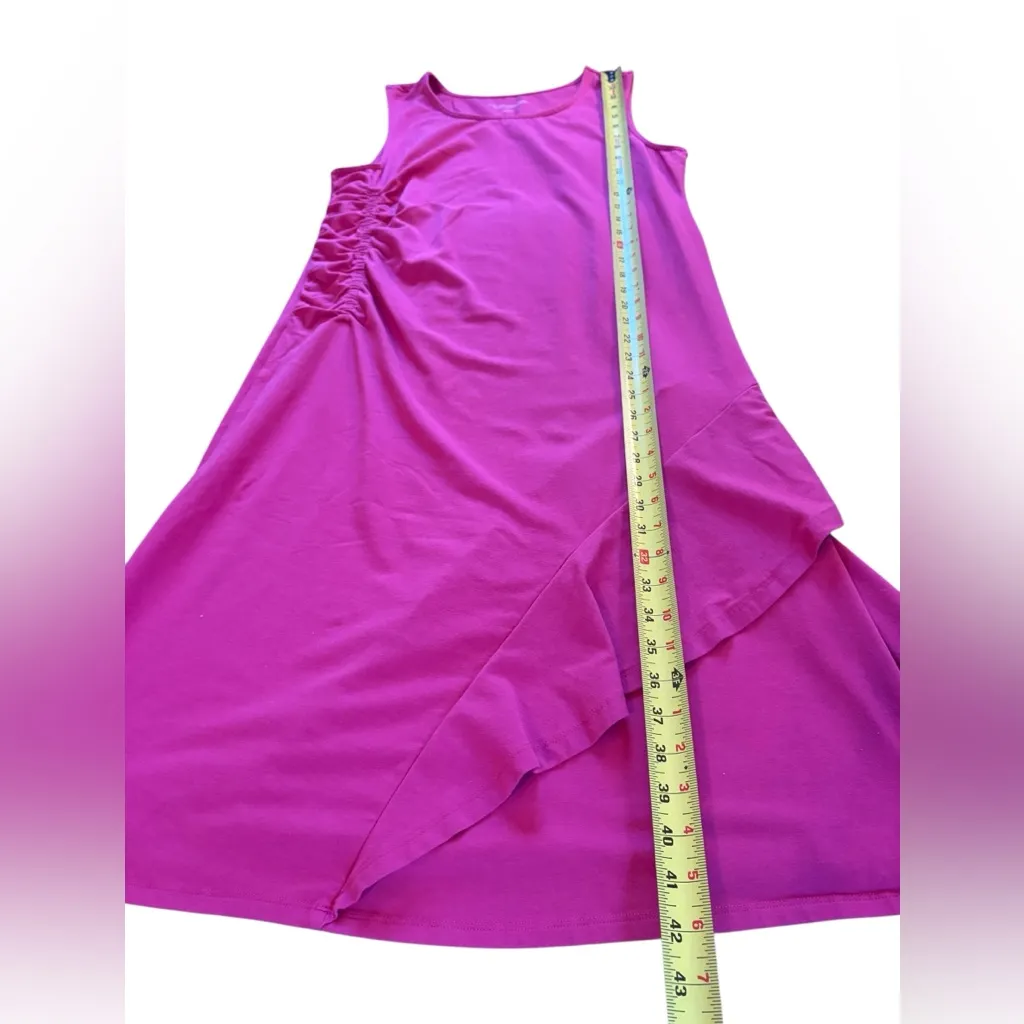 Soft Surroundings Bijou Ruched Tank Dress Women Size Large Pink Midi Sleeveless - Image 9