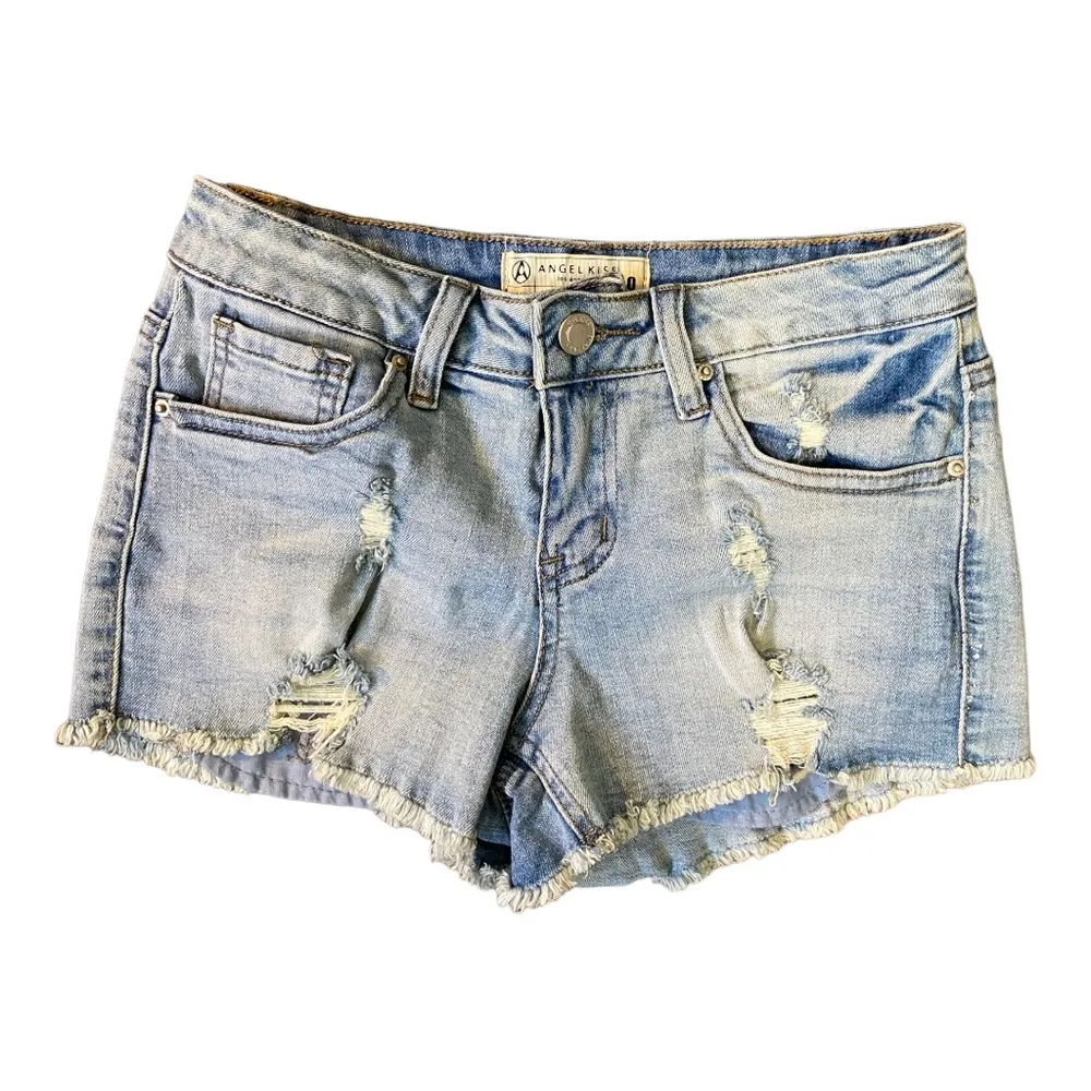 Angel Kiss Girls Mid-Rise Destroyed Jean Shorts Size 0 - Image 16