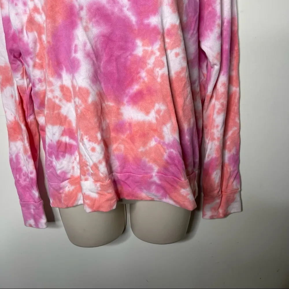 Sundry Crewneck Tie Dye Sweatshirt Women's Orange and Pink Size 1 US S - Image 4