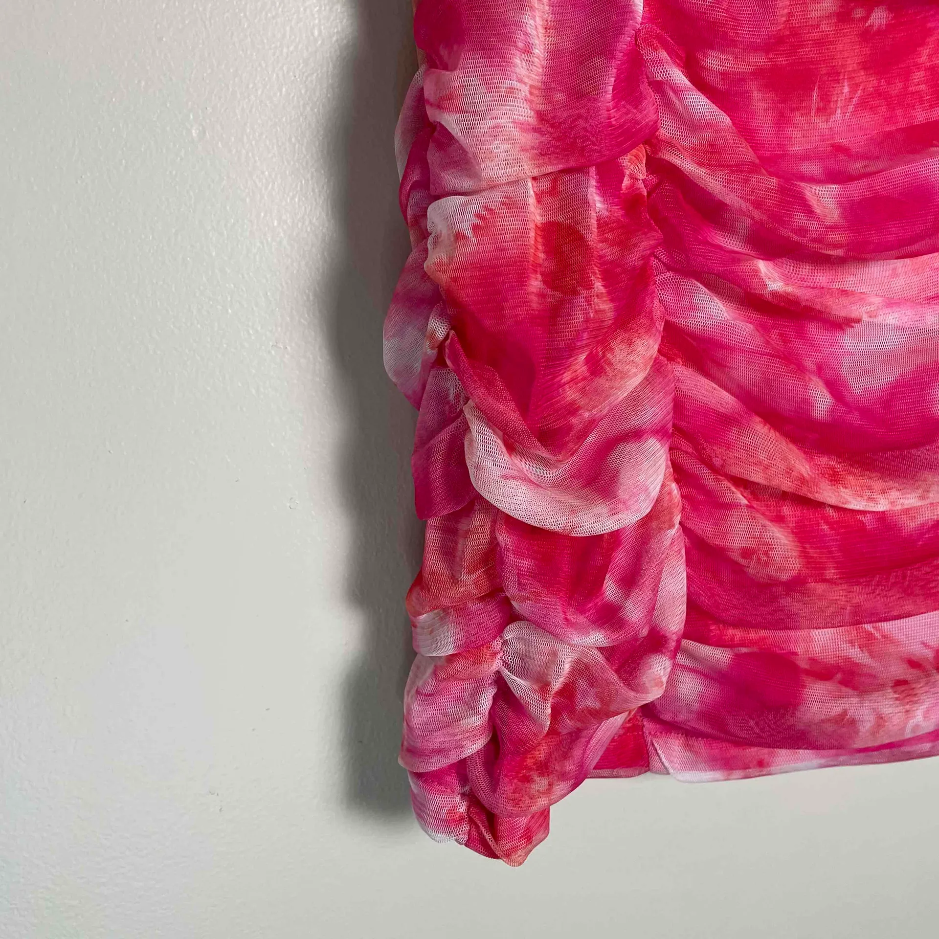 Superdown Womens Pink Strapless Ruched Bodycon Micro Mini‎ Dress Small - Image 4