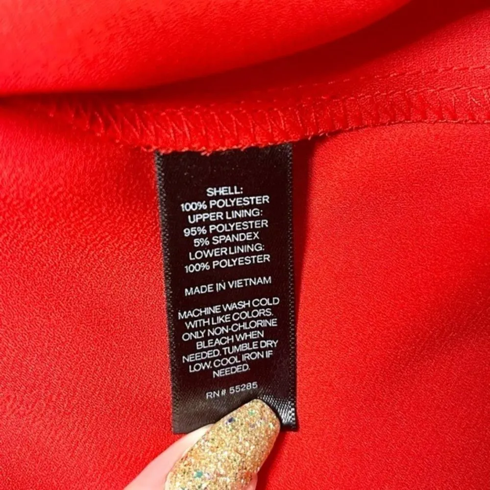 Express Red Formal Gown Maxi Dress with High Slit Size 4 Small Nwt - Image 12