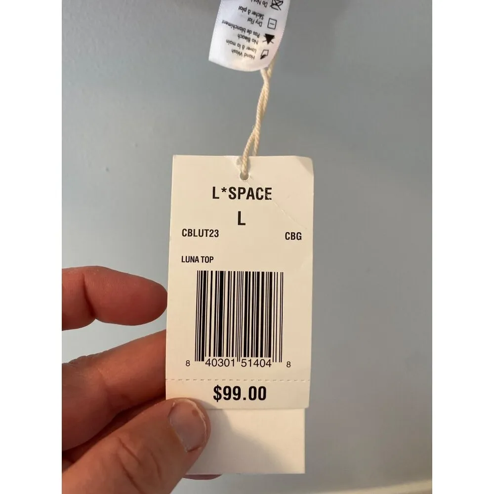 L*Space Color-Block Luna Top Crystal Pink/Bougainvillea LG (36C-D) - Image 6