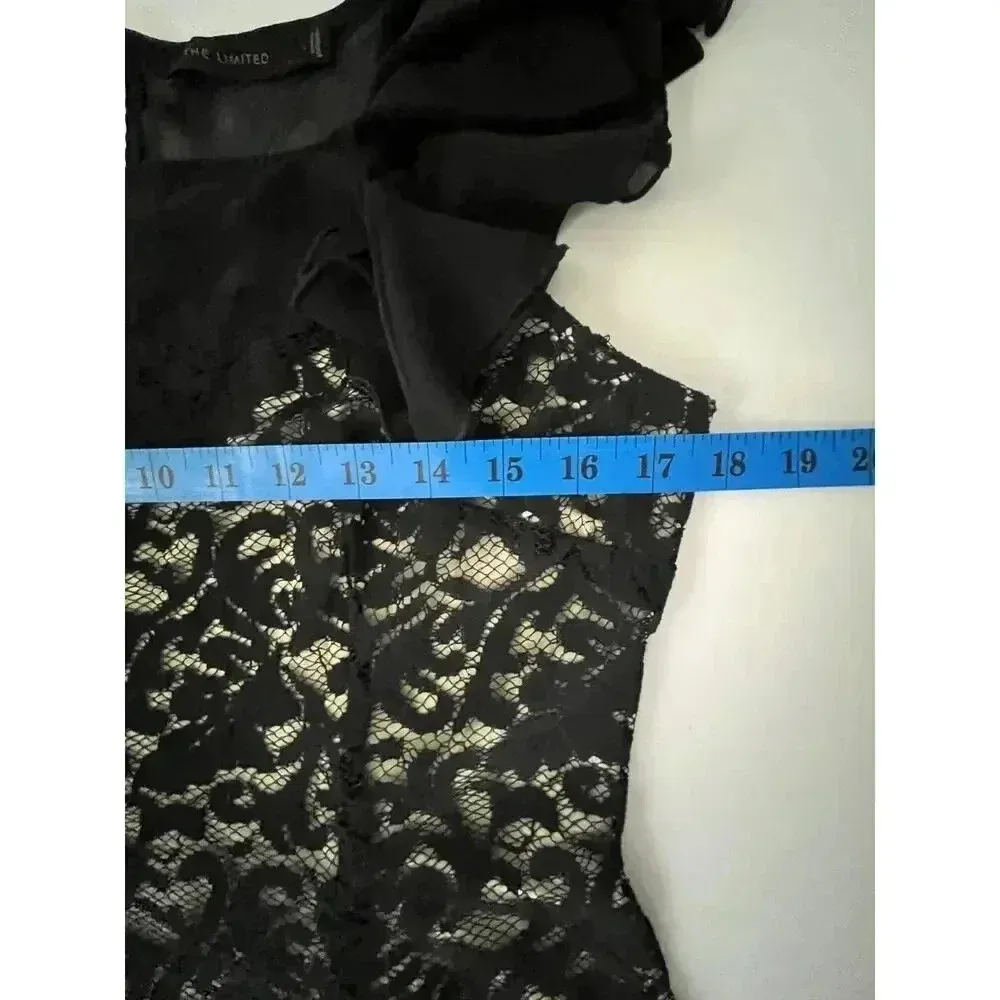 Whimsigoth Black Lace Cocktail Dress One Shoulder Rosette The‎ Limited L - Image 13