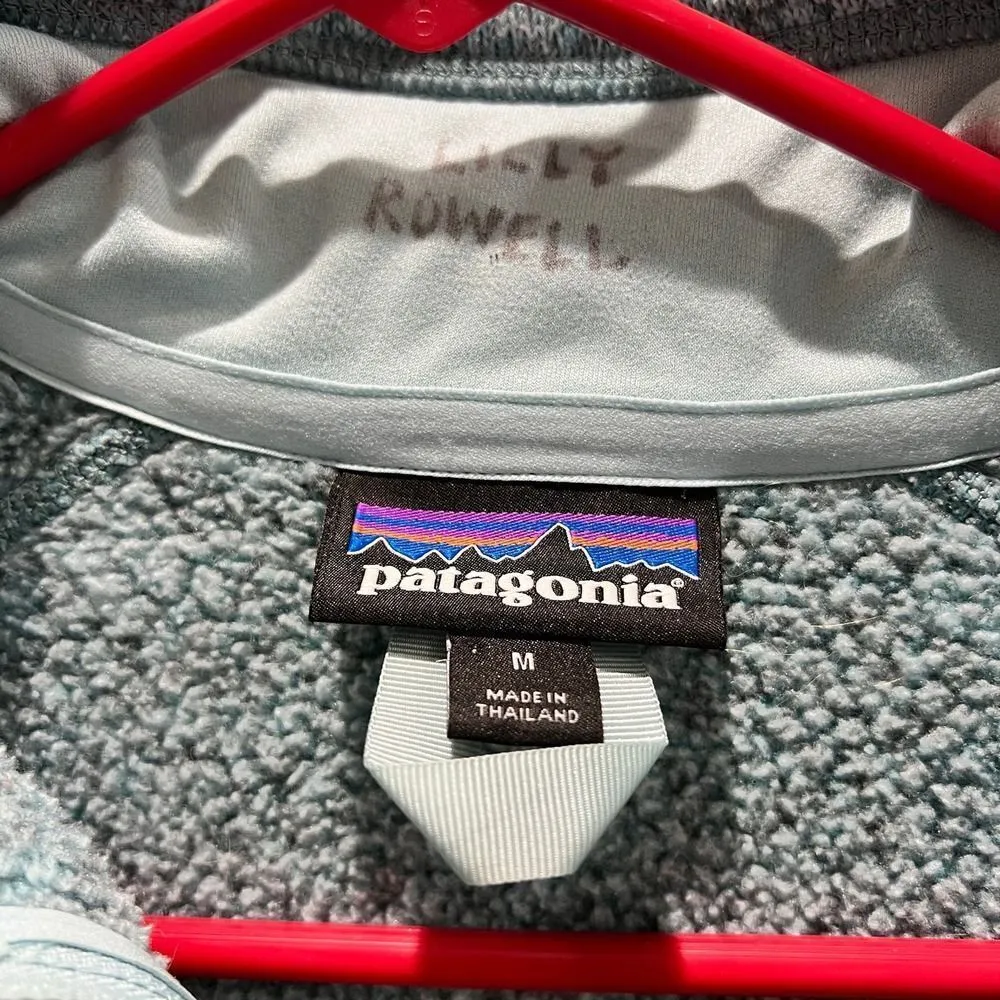 Patagonia Womens Better Sweater 1/4 Zip Tubular Blue/Crevasse Blue Heather - Image 3