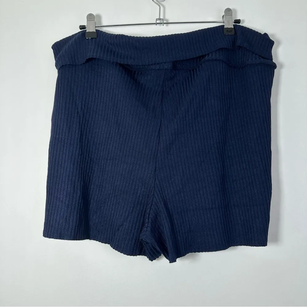 Wild Fable Navy Blue Ribbed Pull On Shorts Size XXL NWT - Image 2