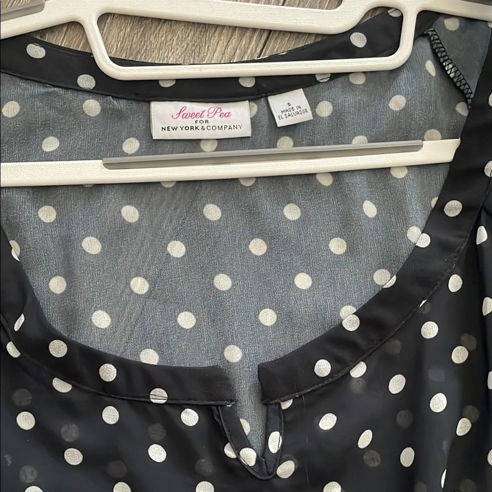 SWEET PEA for NY&Co Black and White Polka Dot Off - Image 2