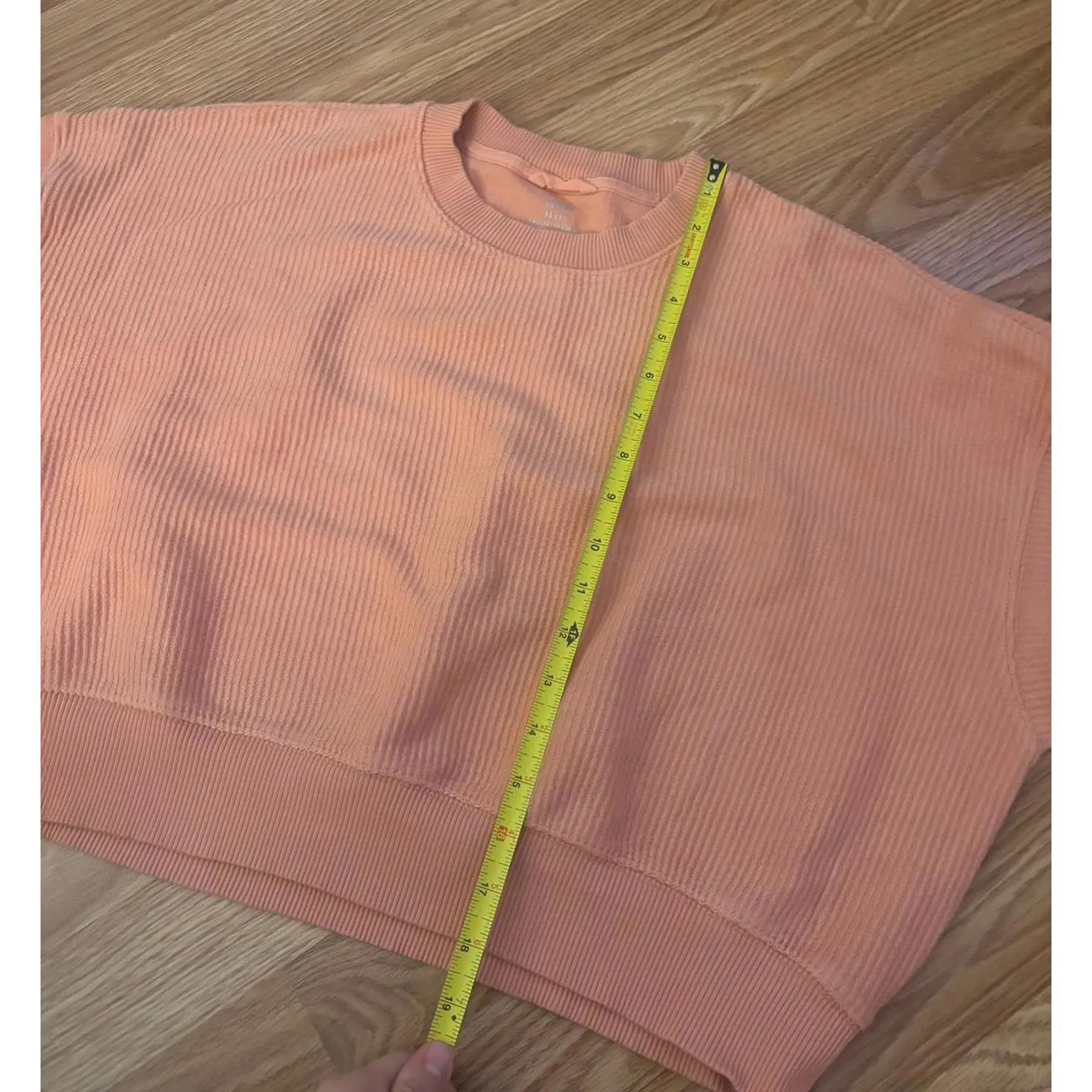 Aerie Crewneck Cropped Oversized Ribbed Sweatshirt Size XS - Image 6