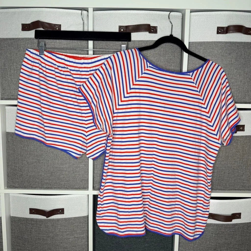 Lake Set Sail Red White and Blue Stripe Pajama Set Size XXL - Image 8