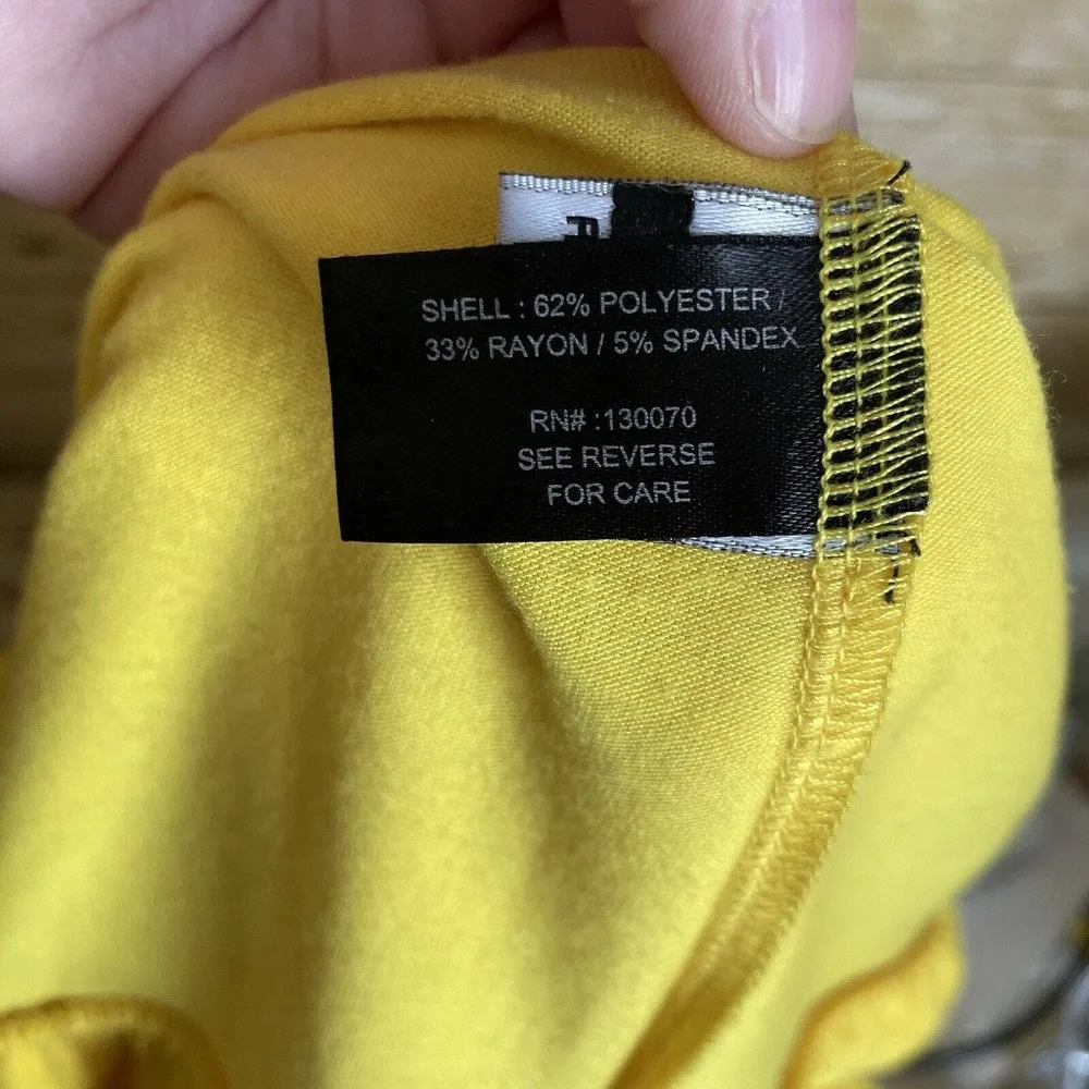 Coogi Bright Yellow Sundress With Ruffle & Chain Accent - Size 1X - Rhinestones - Image 6