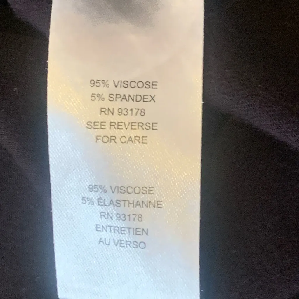 Tahari Top 1X Black Twist-Front Blouse 3/4 Sleeves Flattering Soft Layering - Image 4