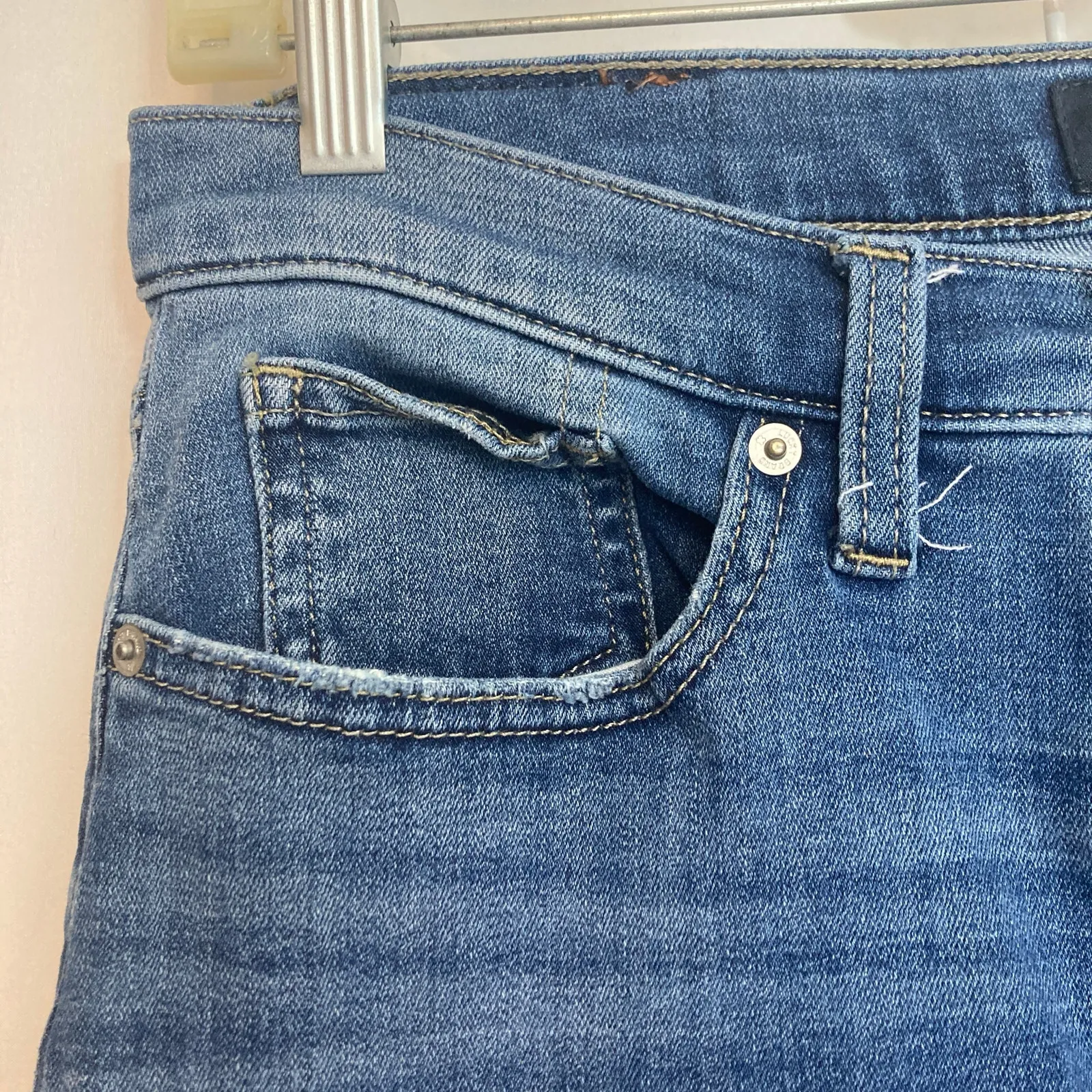 Lucky Brand Ava Blue Denim Mid Rise Skinny Leg Ankle Pants Jeans - Image 2