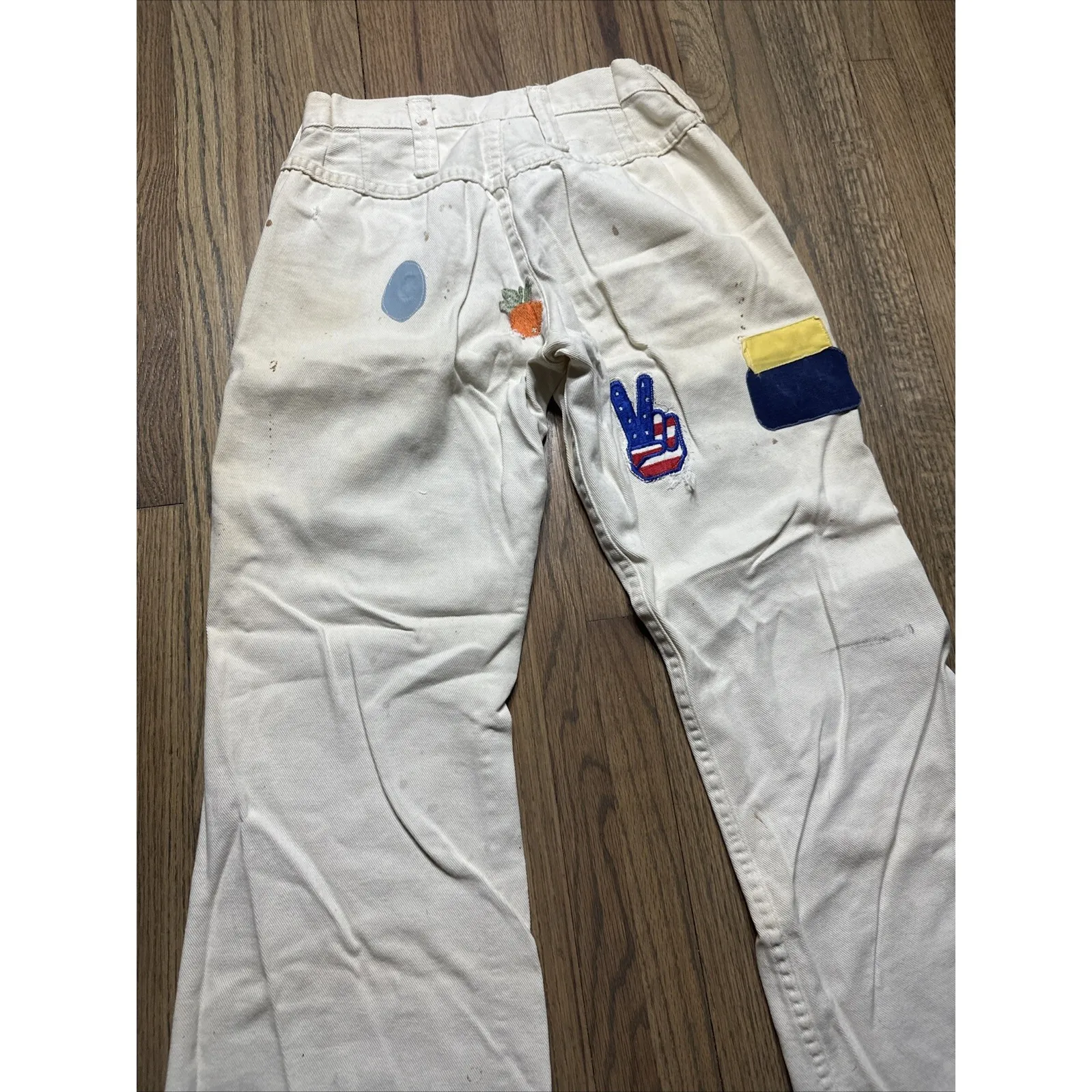 True Vintage Pants Womens 22x30 Flare Hippie 70s Patches Concert Woodstock Size undefined - Image 7