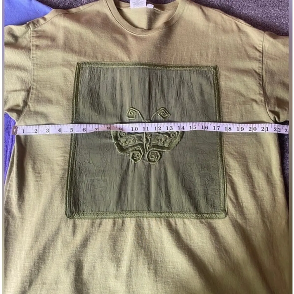 VINTAGE Johnny Was Purple Sol + Green Mariposa T-shirts ( One Size‎ ) - Image 2