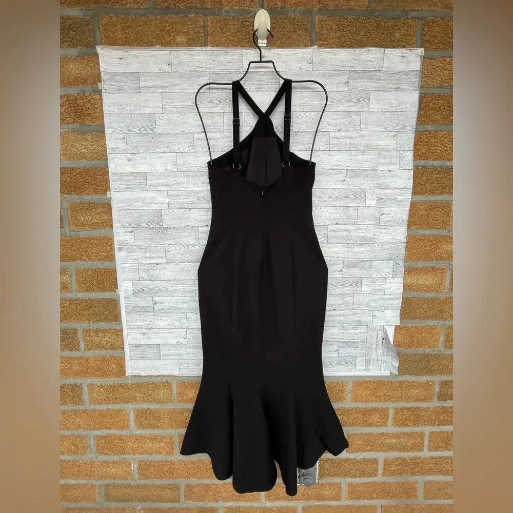 Dress The Population Black Brandy Halter Mermaid Midi Dress XS - Image 6