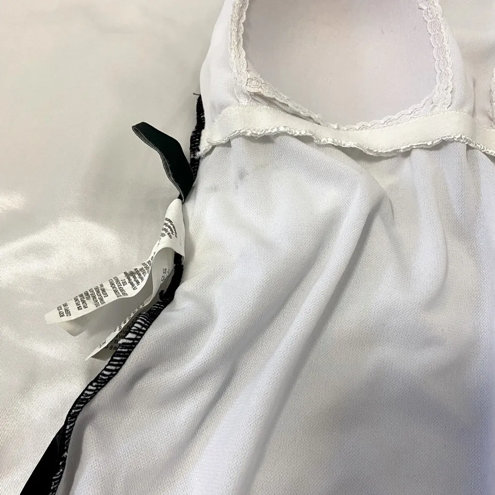 LAUREN  Chevron High Neck Logo Swimsuit One Piece - Image 14