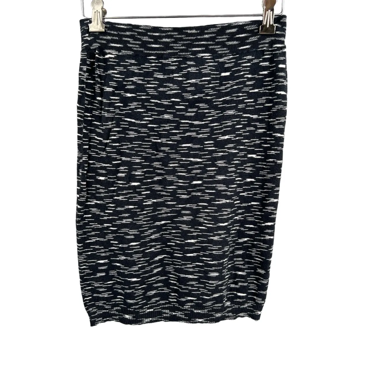 Henrik Vibskov Navy White Knit Pencil Skirt Minimal Abstract Print Size S (est) Blue - Image 2