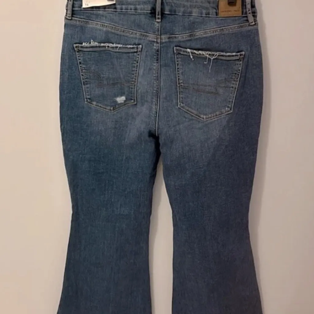 American Eagle Outfitters Curvy Super High Rise Flare Jeans - Image 4