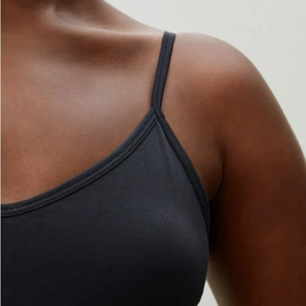 Everlane Cami Thong Bodysuit Black XXS NWT Supima Cotton Camisole - Image 3