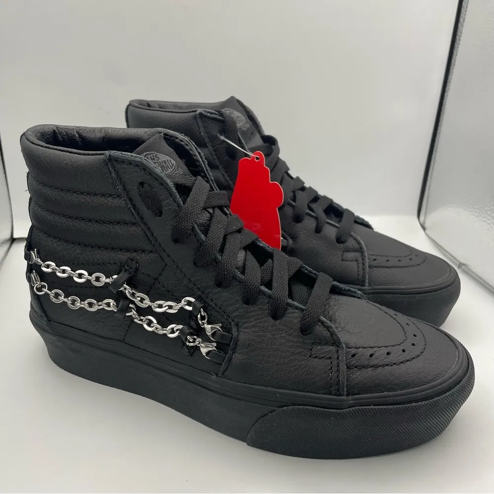 Vans unisex sk8-hi platform Chain black sneakers Women 6, Men 4.5 - Image 6